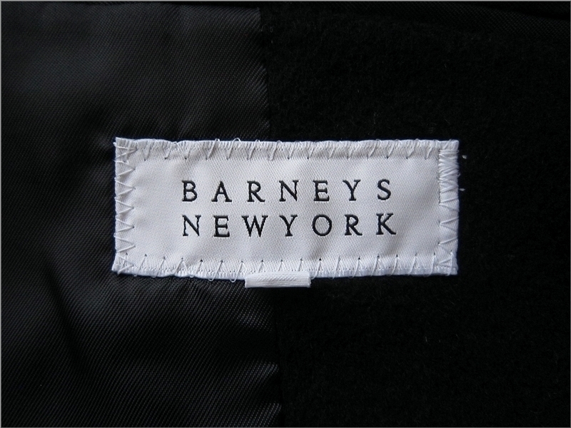 ◆本物◆BARNEYS NEWYORK ◆上質カシミア混チェスターコート ブラックXL 新品_画像6