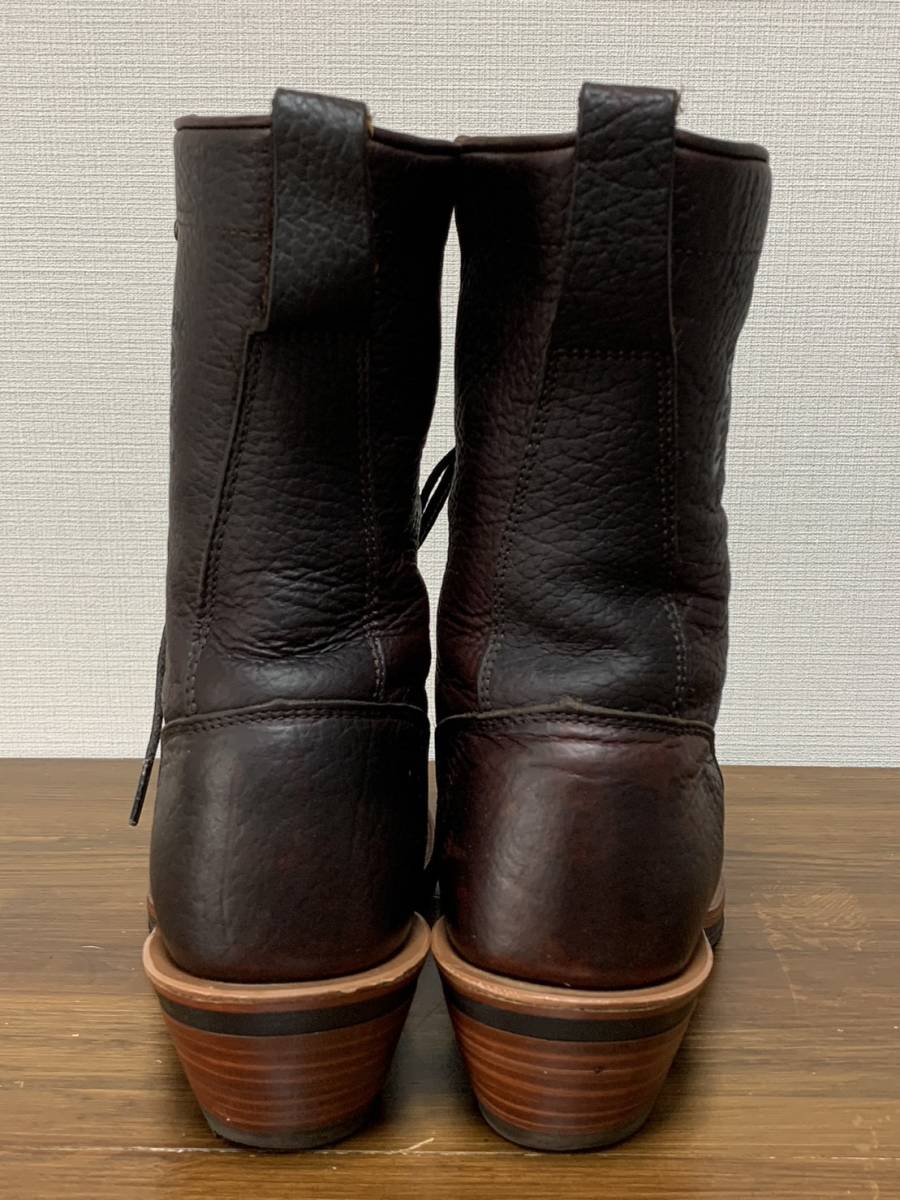 美品☆[CHIPPEWA] 29553 Bison Stampede バイソンレザー パッカーブーツ 6EE ブラウン USA製 チペワ_画像4