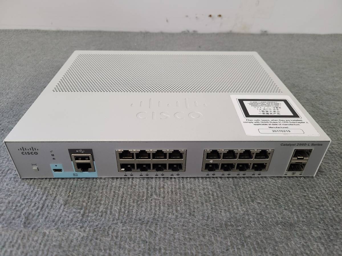 Cisco WS-C2960L-16TS-LL V01 16-Port GigE 2x 1G SFP Switch 初期化済み_画像1