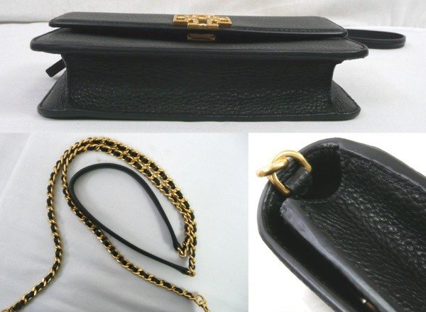 ☆☆TORY BURCH トリーバーチ　ブリテン 3way チェーン ショルダー バッグ ウォレット クラッチ ブラック クロスボディ 141012☆USED品☆_画像8