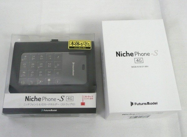 ☆☆Future Model フューチャーモデル　Niche Phone-S　ニッチフォン　4G　MOB-N18-01-WH　ケース付き！☆未開封品_画像1