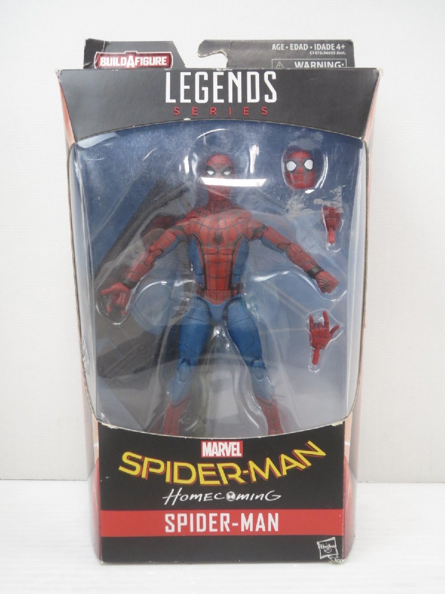 ♪Hasbro ハズブロ スパイダーマン 6インチ アクションフィギュア レジェンド スパイダーマン ホームカミングver.♪USED品_画像1