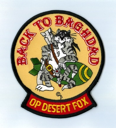 米海軍 F-14マスコットパッチ(イラク戦争記念 OPERATION DESERT FOX)の画像1
