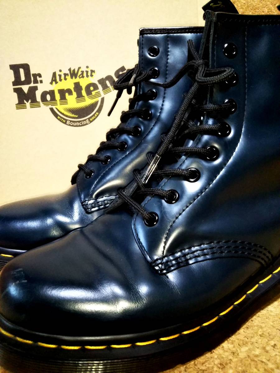 【Dr.MARTENS】ドクターマーチン 1460 8ホールブーツ UK8 (27cm ) 8EYE BOOT スムースレザー ネイビー【箱付き】