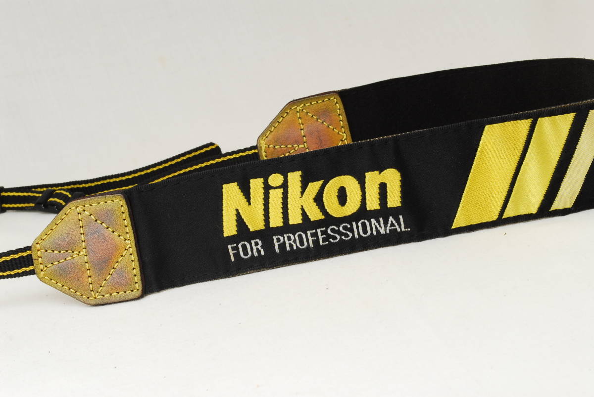 ☆ニコン プロスト Nikon for Professional プロストラップ 黒色×黄色 シリアル プロフェッショナル ストラップ ショルダー ネック NPS☆_画像3