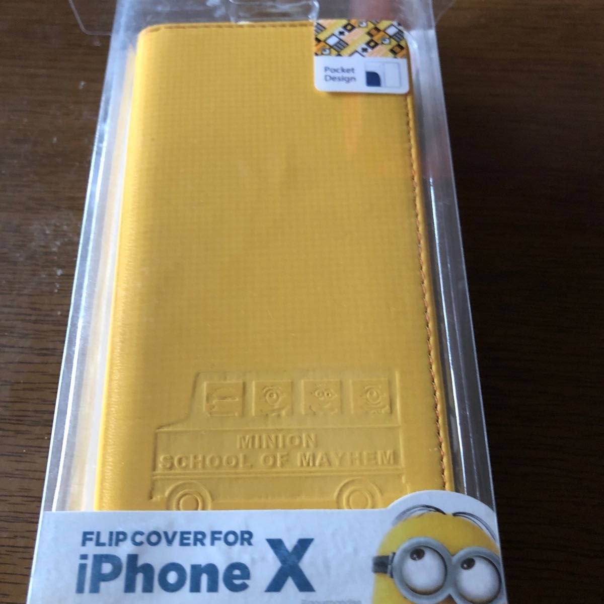 送料込み iPhoneX用カバー 手帳型ケース イエロー 黄色 ミニオンズ minions ミニオン　アイフォーンX/TN7 