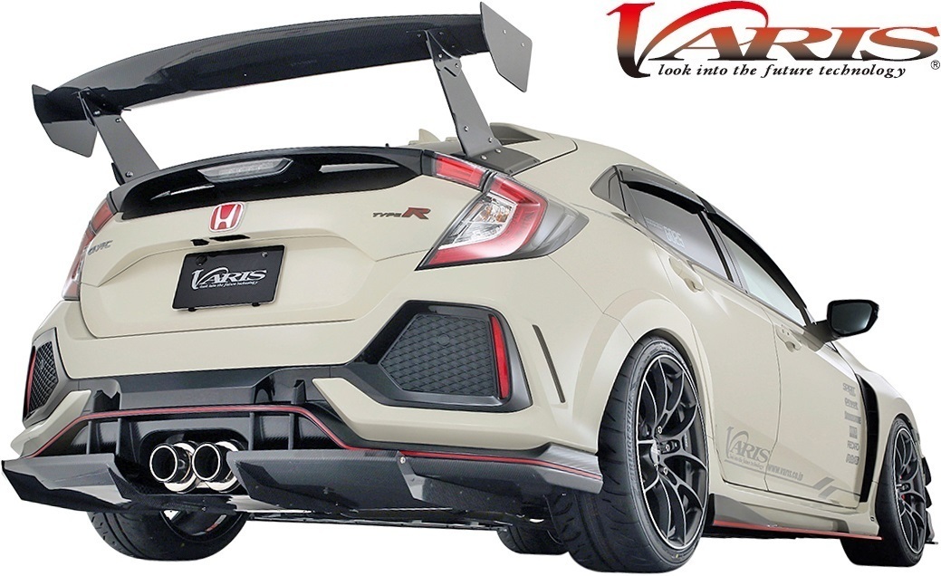 【M's】HONDA FK8 CIVIC TYPE-R (2017.9-) VARIS ARISING-II リヤディフューザー CARBON カーボン バリス エアロ VAHO-016C_画像7