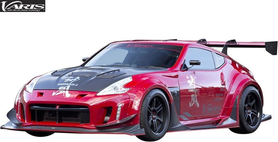 【M's】ニッサン Z34 フェアレディZ 370Z (2008y-) VARIS 神風Z フロントバンパー＋フロントディフューザー(デイライト装着仕様) バリス_画像3