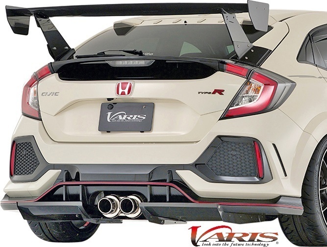 【M's】HONDA FK8 CIVIC TYPE-R (2017.9-) VARIS ARISING-II リヤディフューザー CARBON カーボン バリス エアロ VAHO-016C_画像1