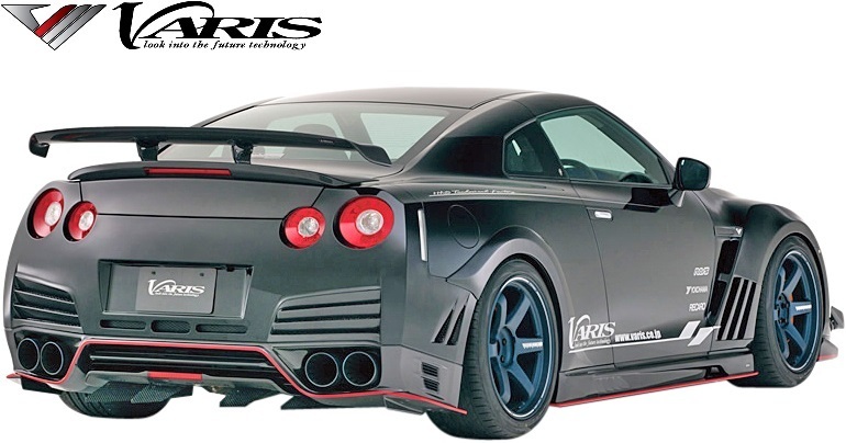 【M's】ニッサン R35 GT-R (2014Ver.) VARIS フロントバンパー用 シングルカナード CARBON カーボン ‘14 Ver. バリス エアロ VANI-122_画像9