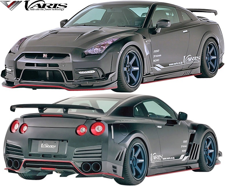 【M's】ニッサン R35 GT-R (2014Ver.) VARIS エアロ 3点キット CARBON+FRP 未塗装 カーボン ‘14 Ver. バリス カスタム エクステリア_画像1