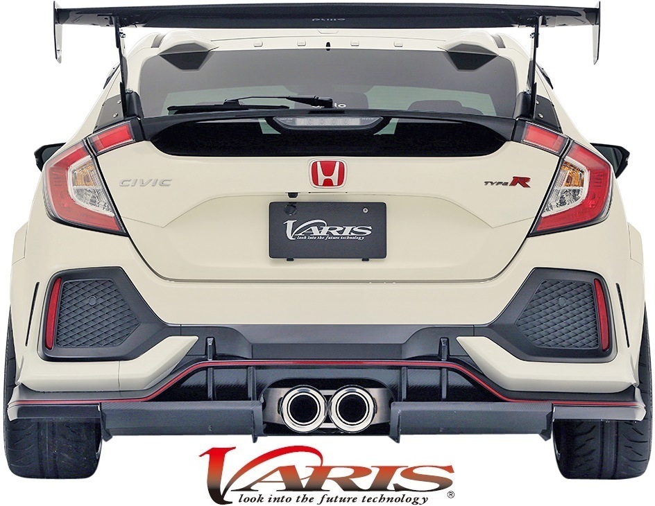 【M's】HONDA FK8 CIVIC TYPE-R (2017.9-) VARIS ARISING-II リヤディフューザー HALF CARBON ハーフカーボン バリス VAHO-016H_画像3