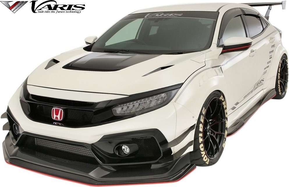 【M’s】 FK8 シビック タイプR (2015-2021) VARIS ワイドボディ フロントワイドフェンダー 左右 4PCS FRP バリス エアロ パーツ VAHO-036_画像7