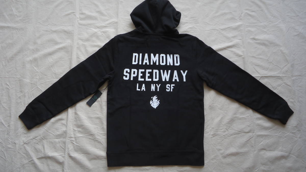 Diamond Supply Co. Burnout Pullover Hoodie 黒 M %off ダイアモンド SB スケートボード プルオーバー パーカー フード 前後ロゴ_画像2