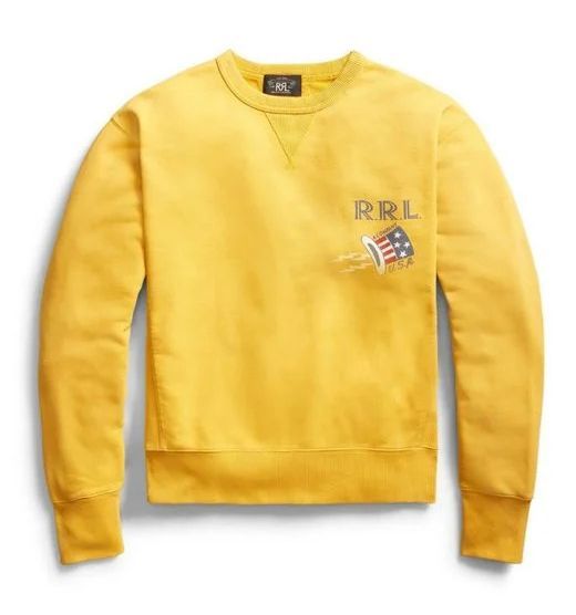 NEW限定品】 新品*RRL*フレンチテリー ロゴスウェットシャツ*M* ダブル