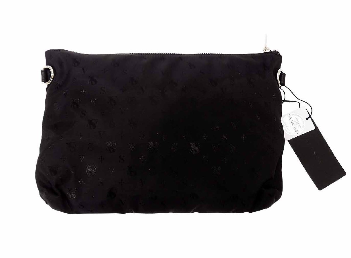  Swarovski using VALENZA/ baren The clutch bag / shoulder bag black / black tag attaching unused 