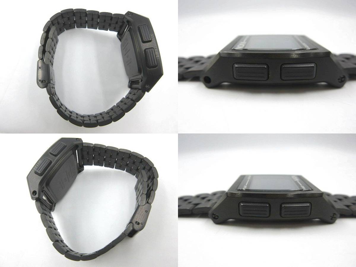【MK】NIXON ニクソン BASE 腕時計 黒 ブラック 18D 現状動作品 訳あり 現状品 _白っぽい箇所は反射によるものです