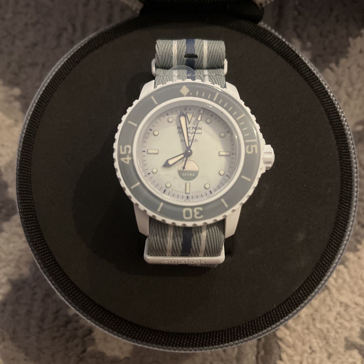 新品同様 ANTARCTIC BLANCPAIN 未使用Swatch 新品 OCEAN ホワイト