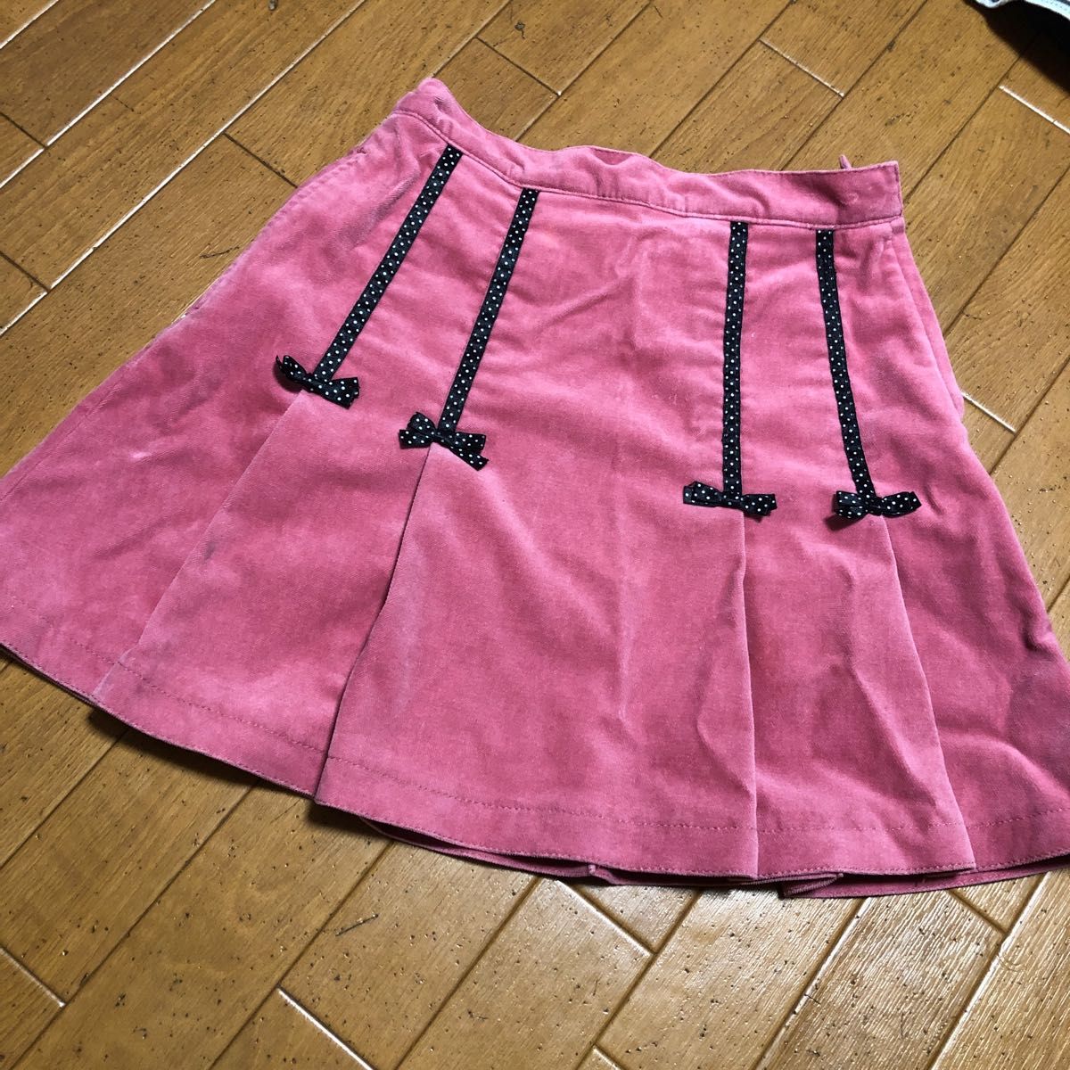 シャーリーテンプル ベロア ピンク スカート 130｜Yahoo!フリマ（旧