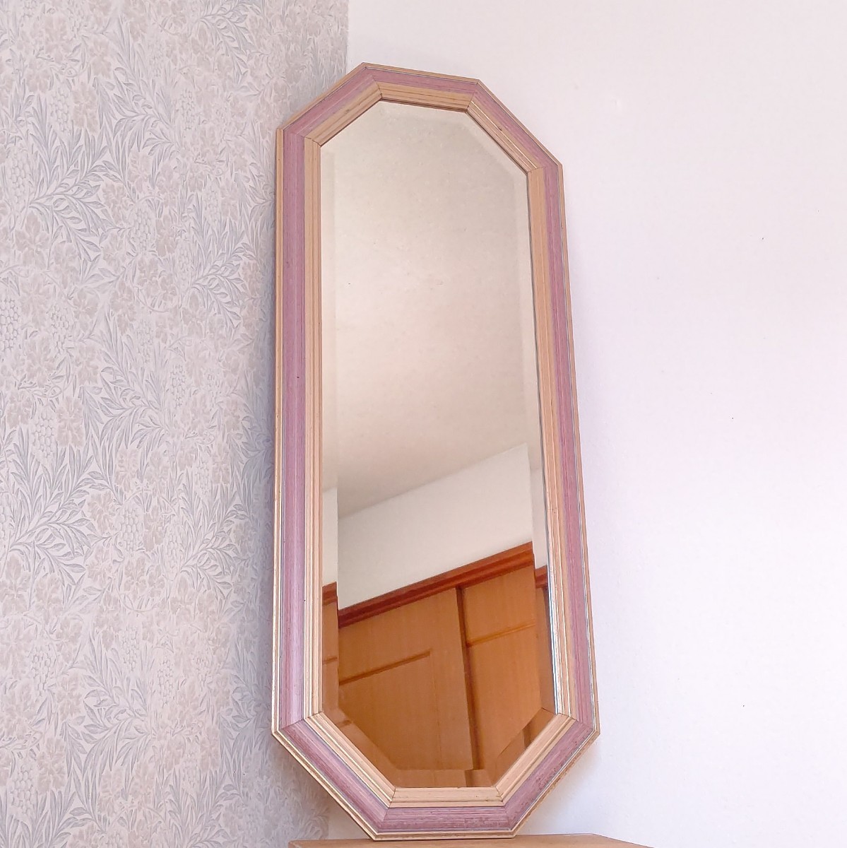 イタリア製 アンティーク調 レトロ ウォールミラー 壁掛け鏡 姿見