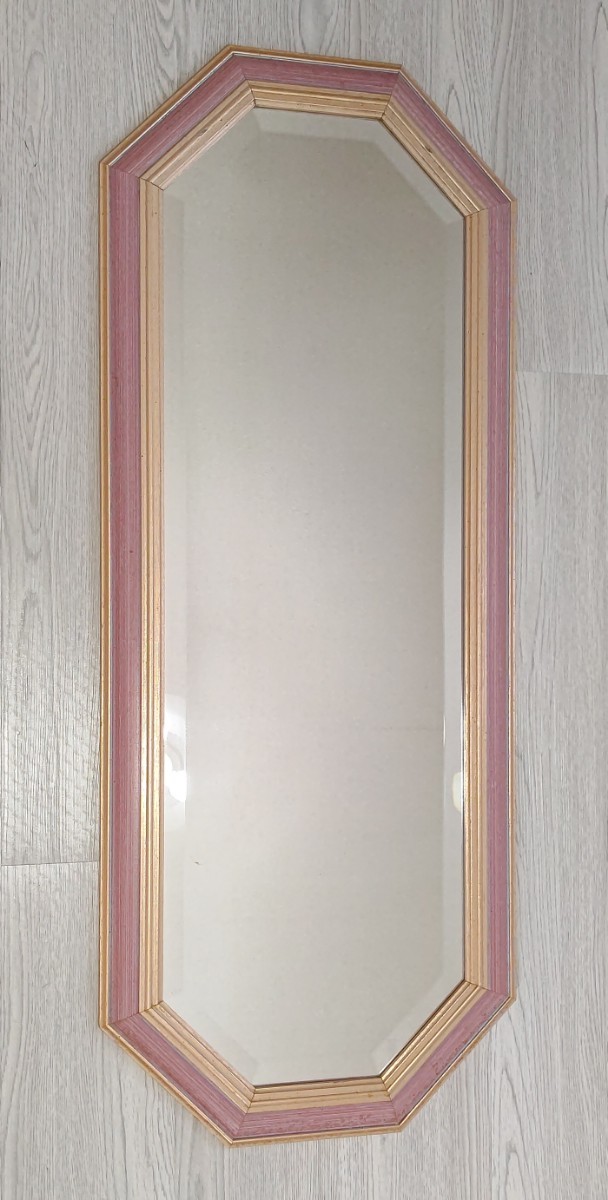 イタリア製 アンティーク調 レトロ ウォールミラー 壁掛け鏡 姿見