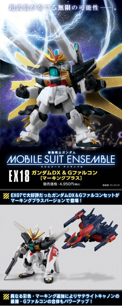 ガンダムDX＆Gファルコン マーキングプラスセット 未開封 モビルスーツ アンサンブル（MOBILE SUIT ENSEMBLE EX18）動戦士ガンダムの画像1