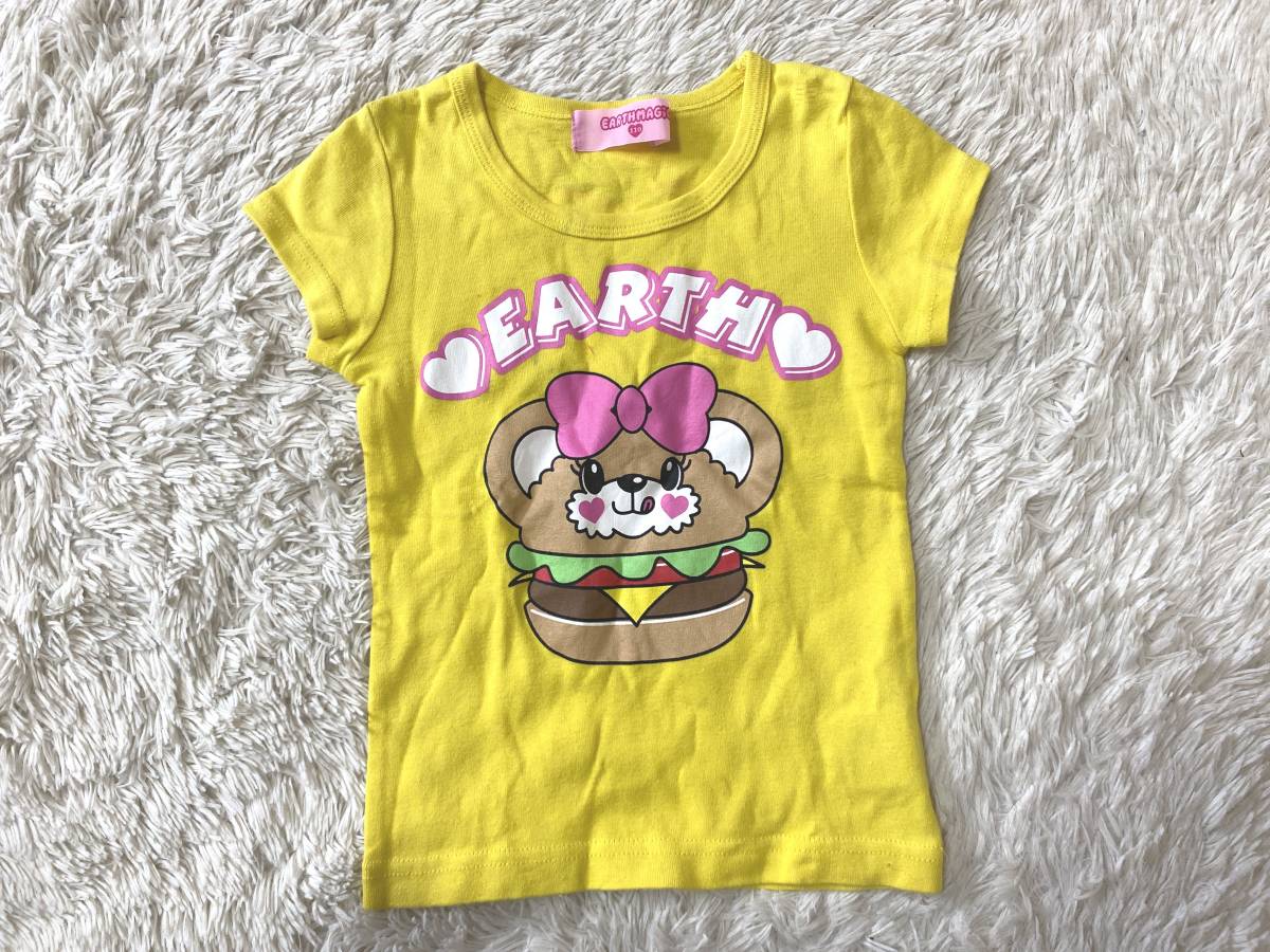 女の子お洋服１００・１１０サイズ：アースマジック【EARTHMAGIC】半袖Tシャツ１１０／ノースリーブシャツ＆スカート１００_画像4