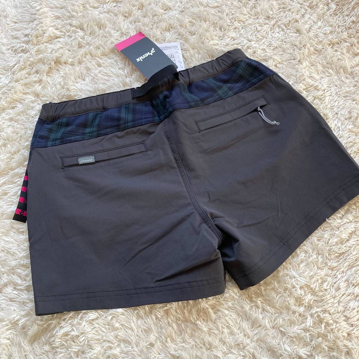  new goods unused PHENIX Phoenix check pattern trekking shorts green S short bread short pants autumn winter red mountain climbing high King mountaineering 