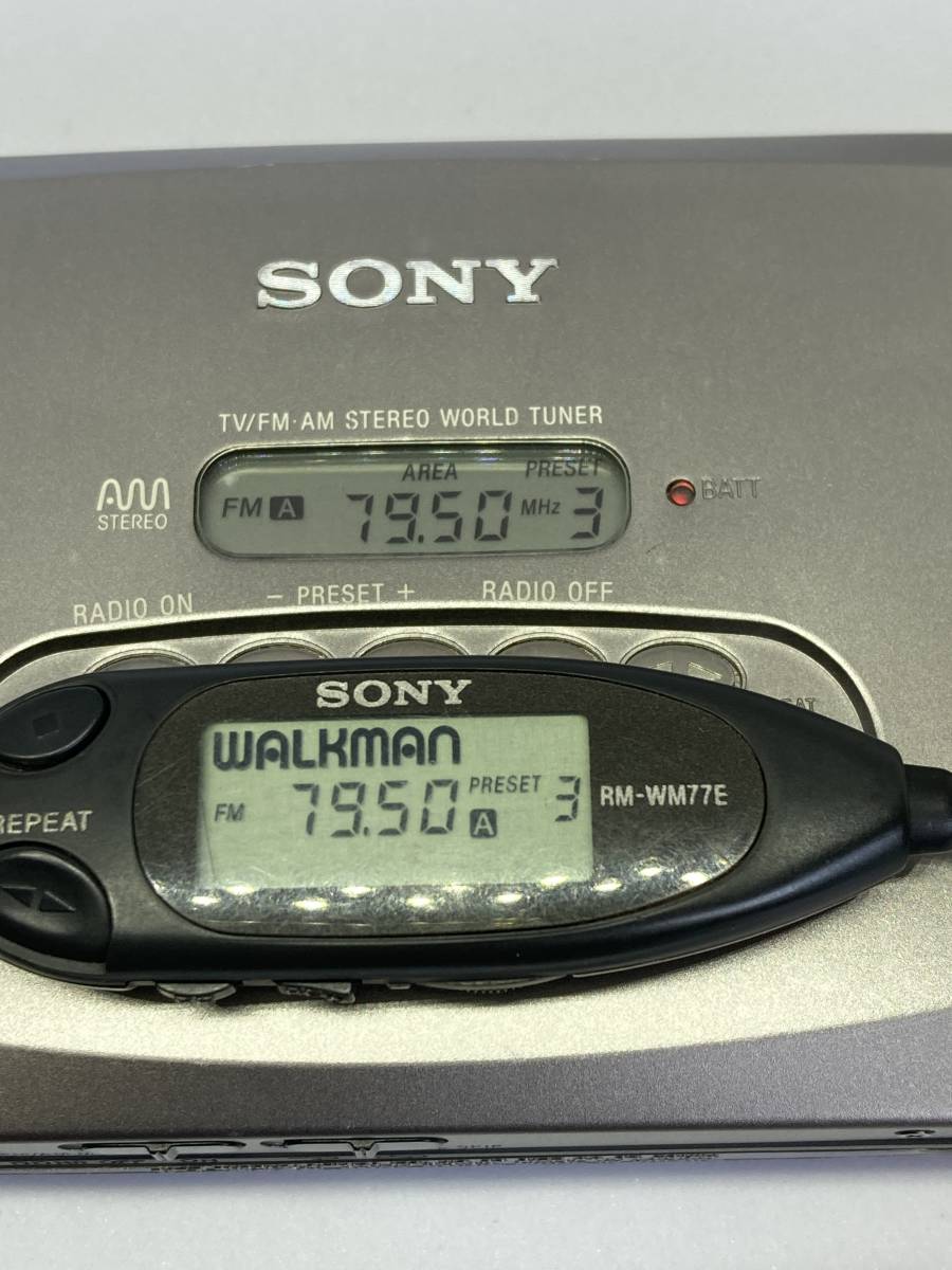動作品 ソニー ウォークマン SONY WALKMAN チューナー付カセットプレーヤー WM-FX999 リモコン・電池ボックス付き_画像7