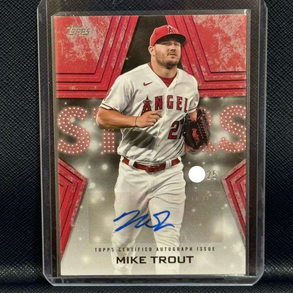 小シリアル/25枚限定】マイク・トラウト 直筆サインカード Topps Auto