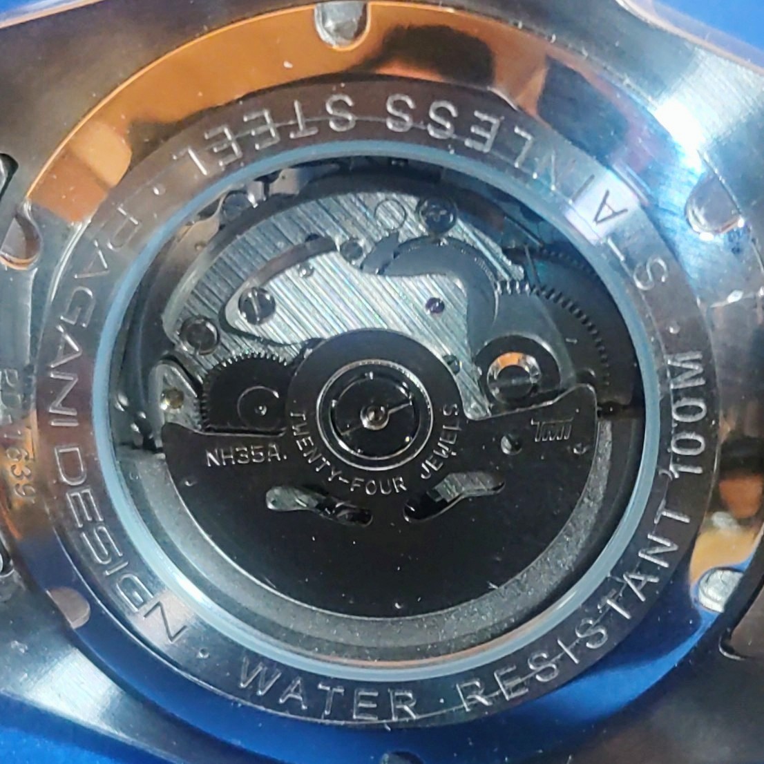 【新品】パガーニデザイン PD-1639 自動巻き 腕時計メンズ ダイバーズ ブラック ビッグフェイス/Pagani Design サブマリーナ オマージュ _画像5