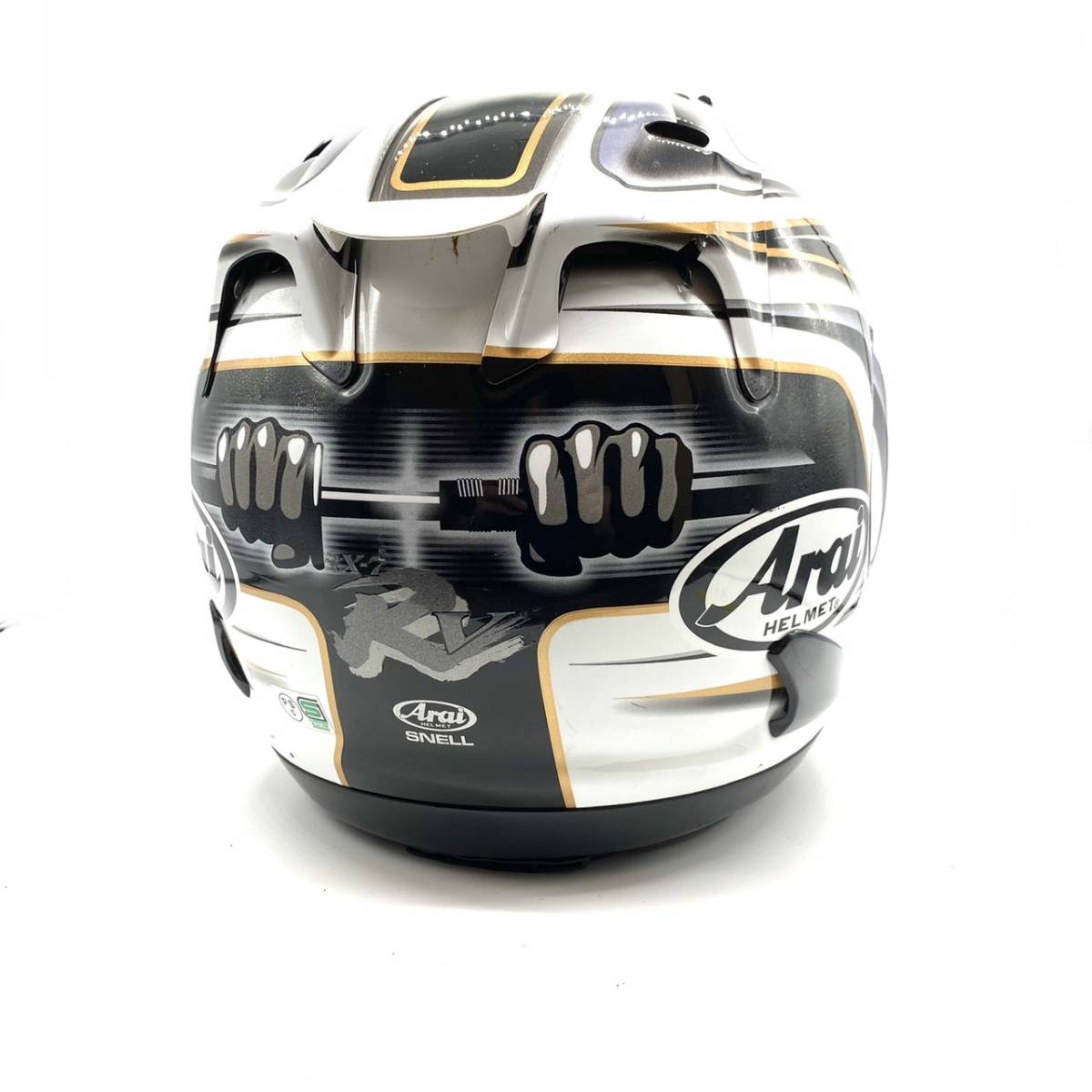 #ARAI ARAI RX-7 RR5 RV AOYAMA GP голубой yamaGP Aoyama . один Aoyama модель samurai шлем USED товар L размер 59*60CM не достиг коллекция 