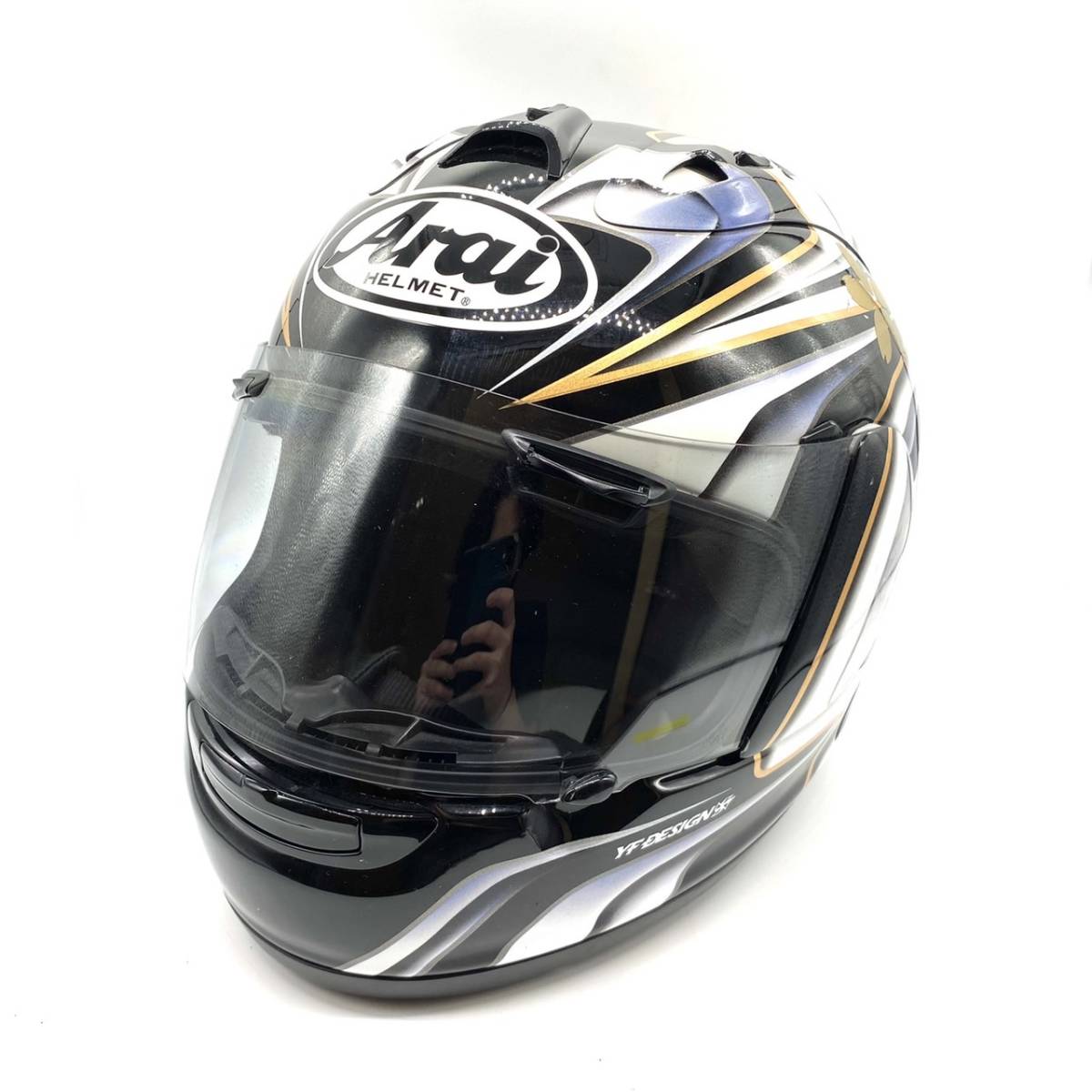 #ARAI ARAI RX-7 RR5 RV AOYAMA GP голубой yamaGP Aoyama . один Aoyama модель samurai шлем USED товар L размер 59*60CM не достиг коллекция 