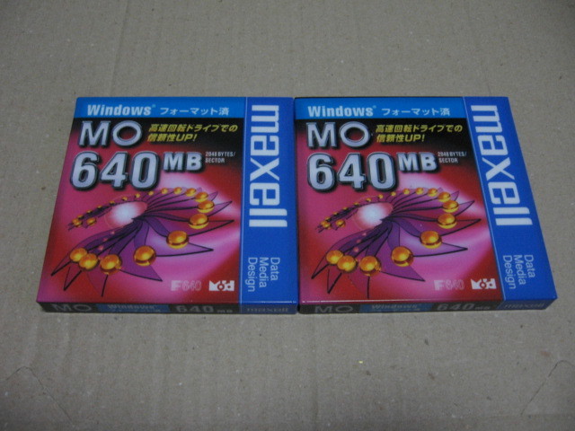 maxellmak cell Japan MO disk 640MB 2 pieces set MA-M640.WIN.B1P