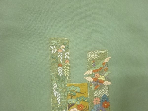 当店在庫してます! ys6805518; 短冊に松梅・花鳥模様刺繍名古屋帯