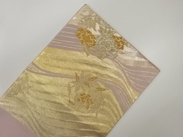 超可爱の ys6793026; 曲線に花輪模様織出し名古屋帯【着】 宗sou