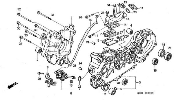 AF27 純正 フューエル ホース AF28 スーパーディオ 燃料ホース クリップ 2個 Dio SR ZX ディオXRバハ AF30 タクト AF31 チューブ .gah_AF27　E-9　クランクケース