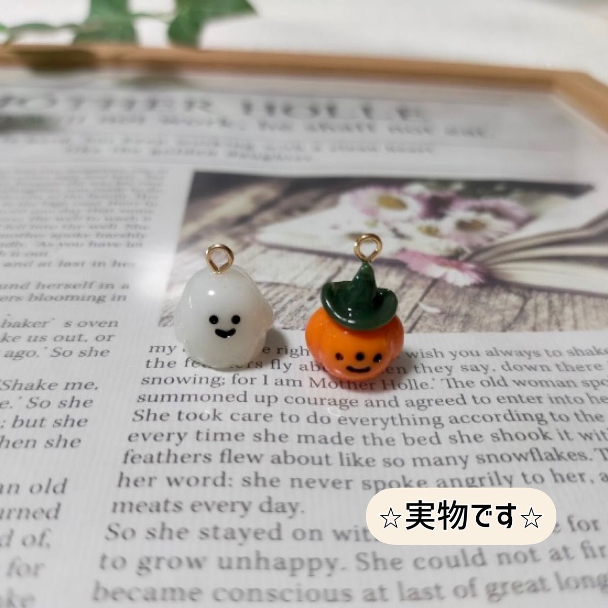 ☆人気☆ハロウィン カボチャ おばけ 手作り ハンドメイド チャーム マットタイプ