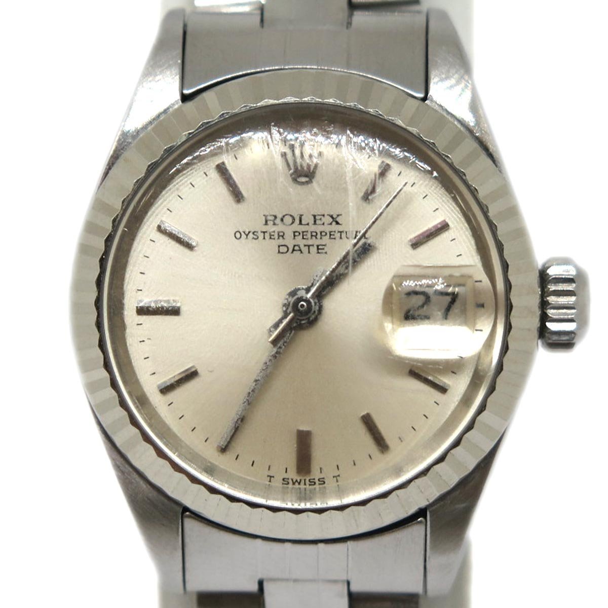 1円 ry ROLEX ロレックス オイスターパーペチュアル デイト レディース AT オートマ 腕時計 6917【時計】【中古】_画像1