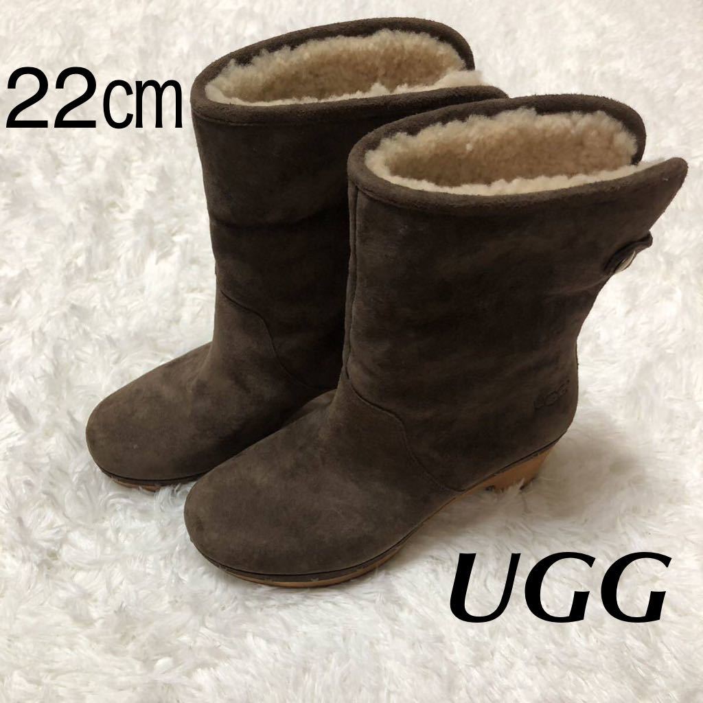 新品】UGG アグ ショートブーツ ダークブラウン 22㎝ 2wayタイプ Yahoo