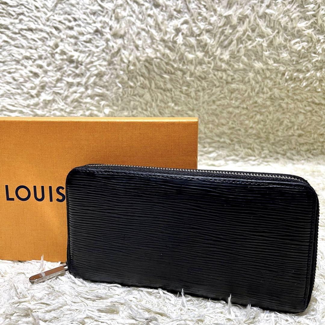 【美品】LOUISVUITTON エピ　レザー　長財布　ジッピーウォレット　黒　ノワール　ラウンドファスナー　ルイヴィトン　シルバー金具_画像1