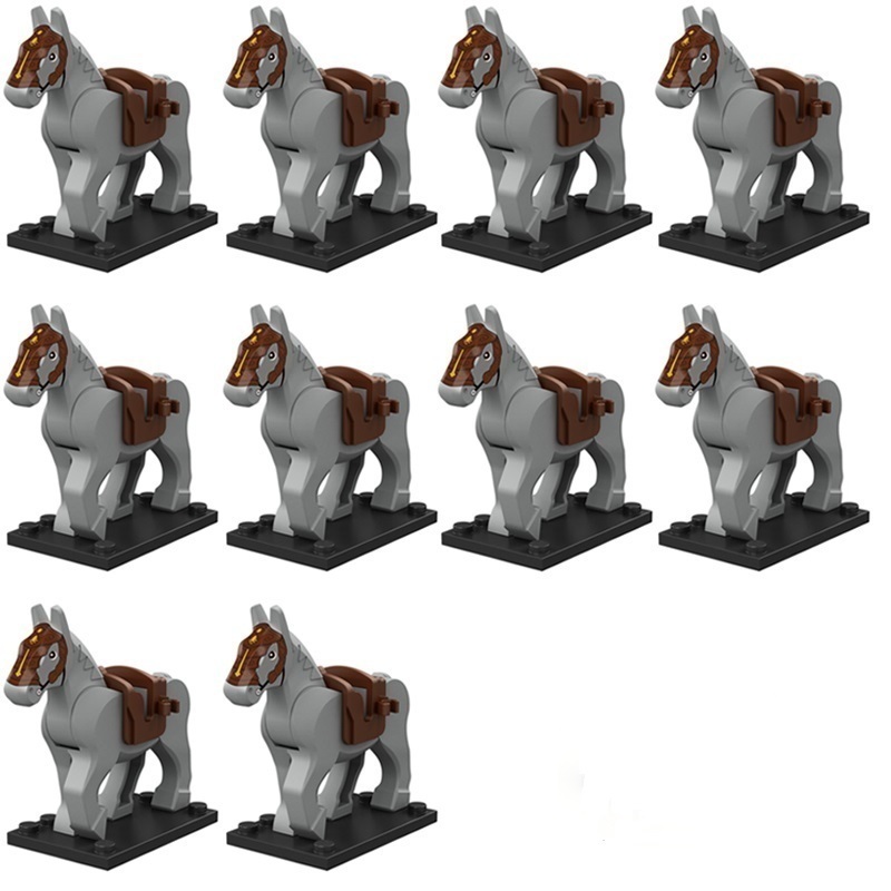 レゴ互換 灰色の馬 10体_画像1