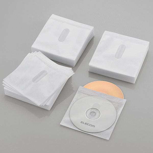 【エレコム】Blu-ray・CD・DVD対応不織布ケース CCD-NIWB240WH 両面収納 120枚入×1パック◆相本カガク_画像4
