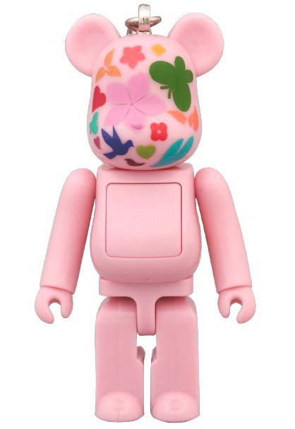 BE@RBRICK ベアブリックのライト LIGHT×earth キーホルダー ピンク_画像1