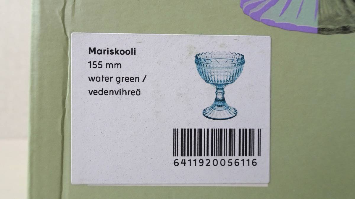 [ не использовался ] iittala Marimekko Мали миска вода зеленый 155mm Large iittala marimekko Mariskooli water green