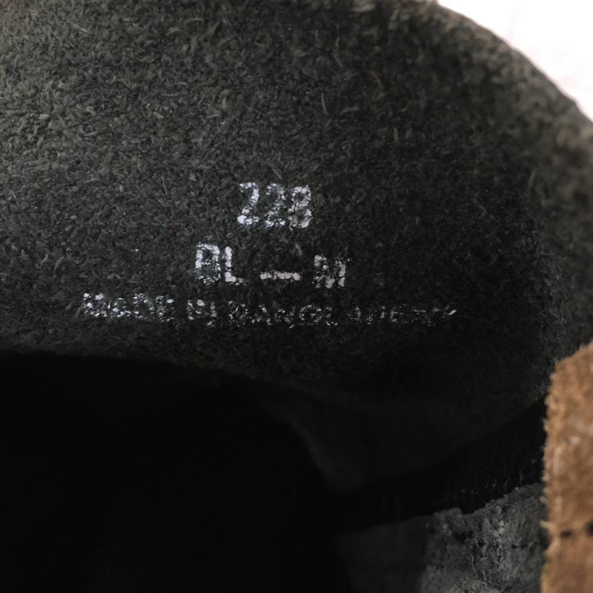 NZ2244●cervelly : 牛革 編み込み ショートブーツ 箱付●23.0●ブラック ローヒール ベルト メッシュ_画像9