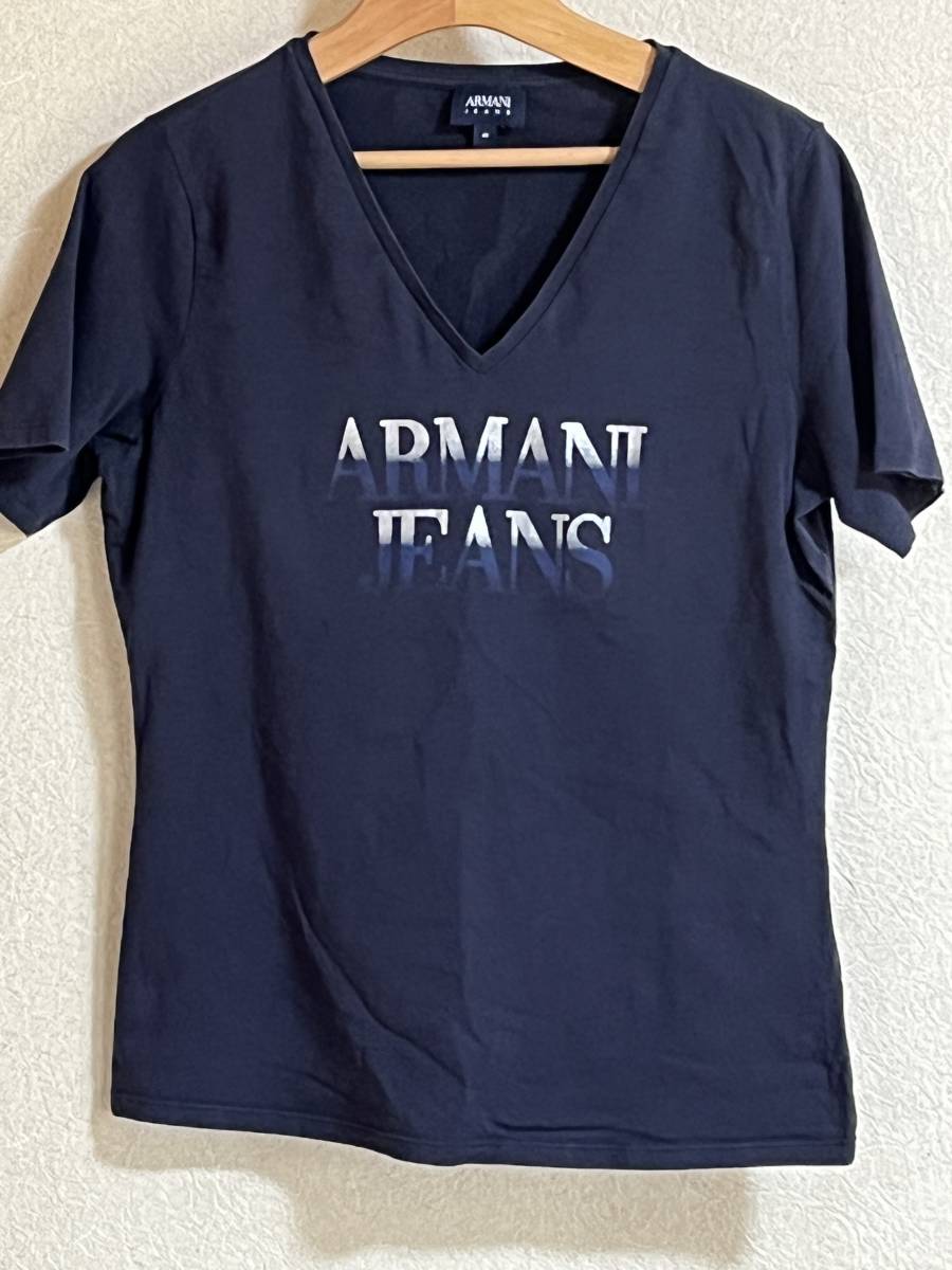 アルマーニ　Tシャツ　ネイビー_画像1