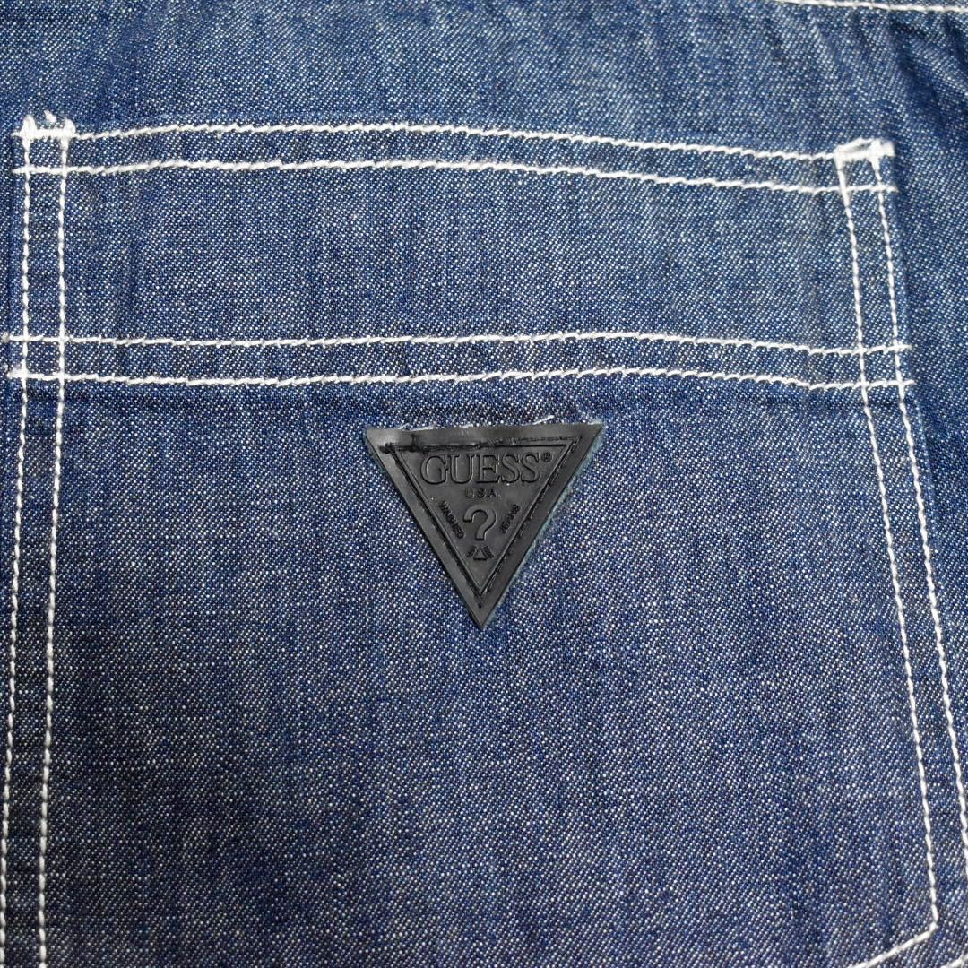 デットストックUSA製 GUESS サイドジップ　ジーンズ　刺繍ロゴ　ペインター_画像7