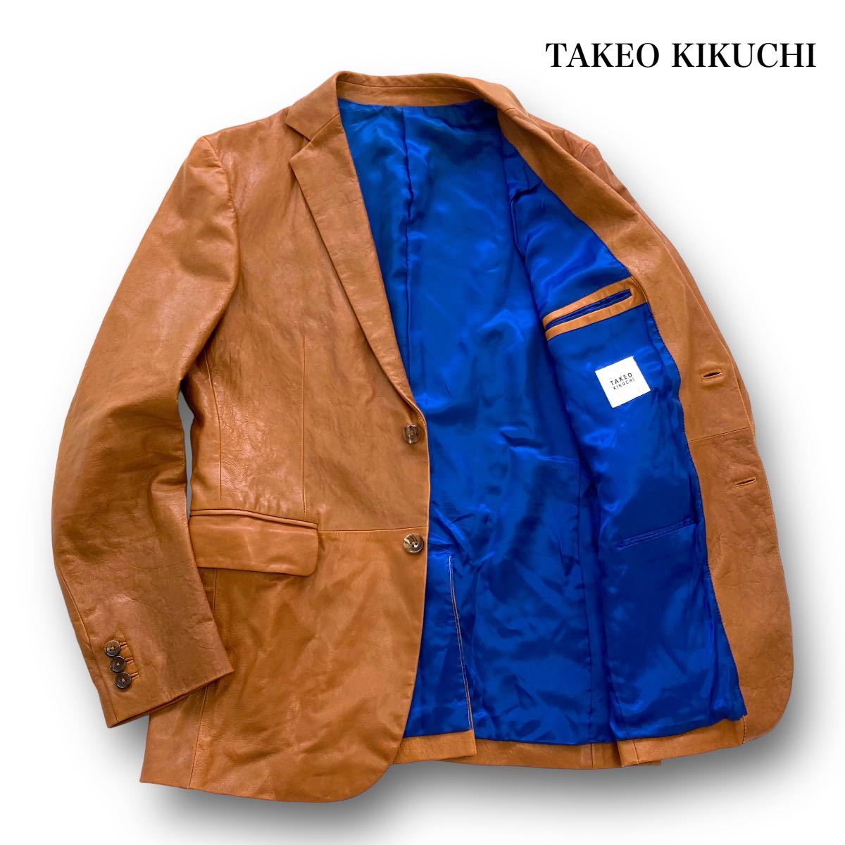 TAKEO KIKUCHI】タケオキクチ レザーテーラードジャケット 羊革 シープ