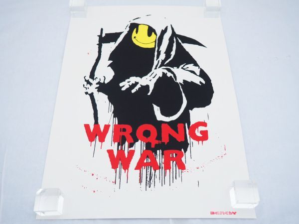 希少 WCP Banksy バンクシー WRONG WAR リプロダクション シルク